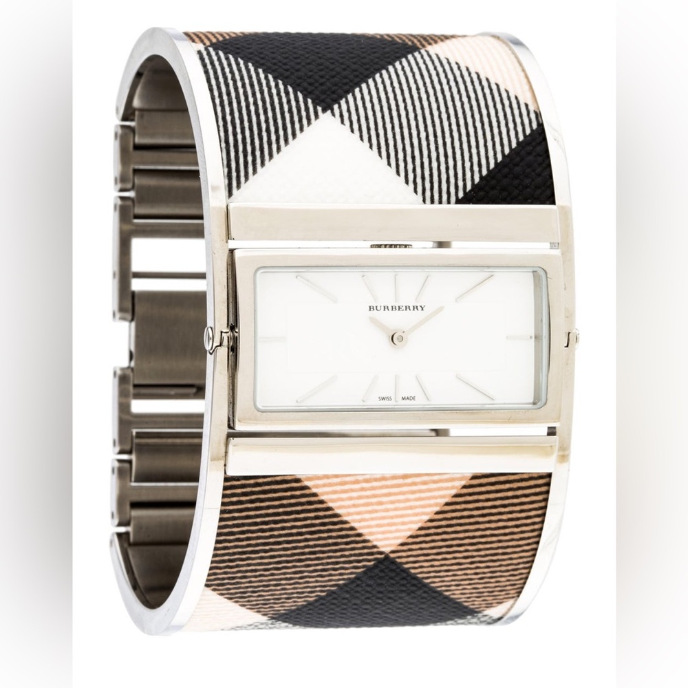 GUC - Burberry Reversible Check Bangle Watch
